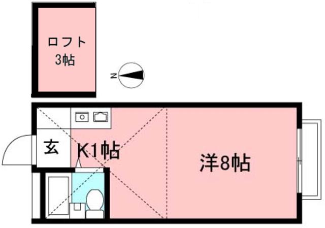 モンシャトーいずみ(ワンルーム/1階)の間取り写真