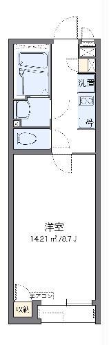 クレイノクオーレ(1K/1階)の間取り写真