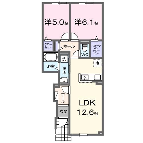 ＪＲ宗谷本線 旭川四条駅 徒歩27分 2階建 新築(2LDK/1階)の間取り写真