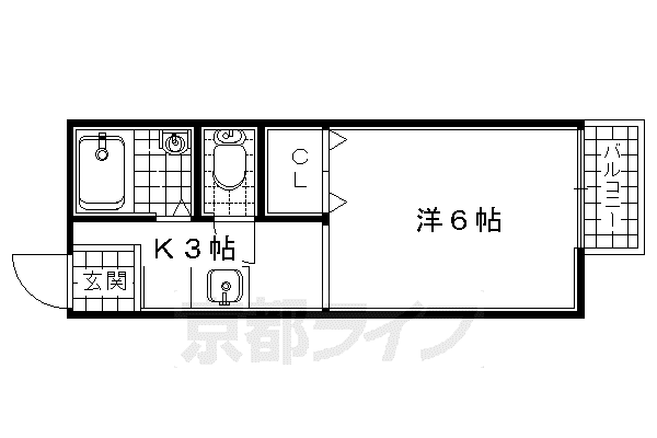 ハイツしずか(1K/1階)の間取り写真