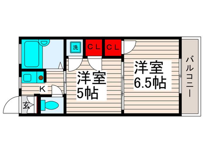 プログレス西新井(2K/2階)の間取り写真