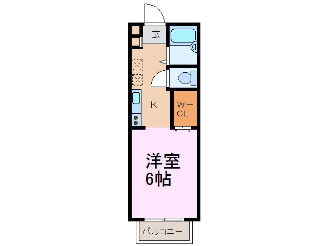 サンビレッジ古河(1K/1階)の間取り写真
