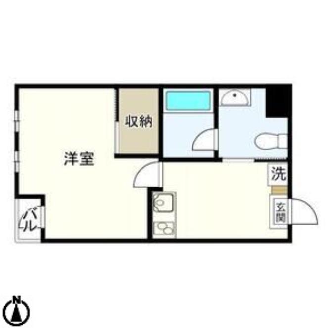 NOVEL KUROKAWA(1K/1階)の間取り写真