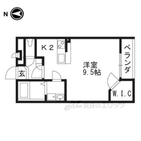 レオネクスト千代川レオハイツ(1K/2階)の間取り写真