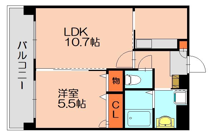 パインヒルズ志免(1LDK/6階)の間取り写真
