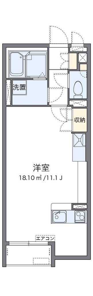 ミランダサンテ(ワンルーム/2階)の間取り写真