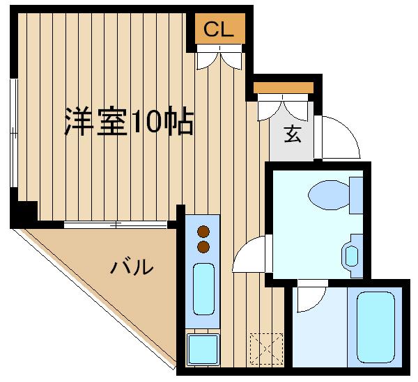 スコーグ(ワンルーム/3階)の間取り写真