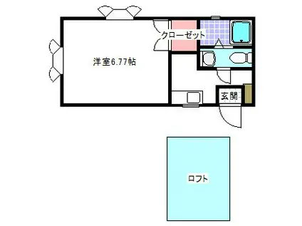 若宮テンボックス(ワンルーム/2階)の間取り写真