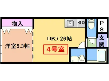 グレイス大町(1DK/10階)の間取り写真