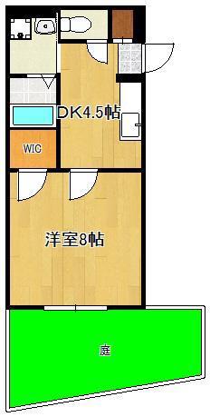 アムールLIBRE(1DK/1階)の間取り写真