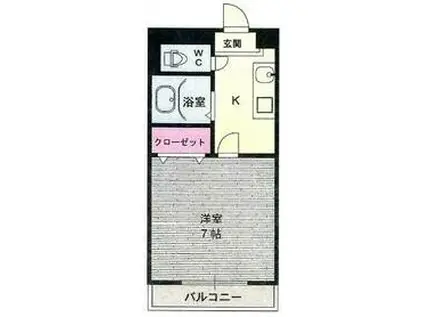 シー.シー.9(1K/3階)の間取り写真