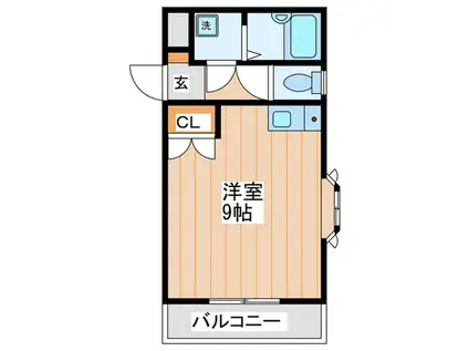 SILENT錦(ワンルーム/3階)の間取り写真