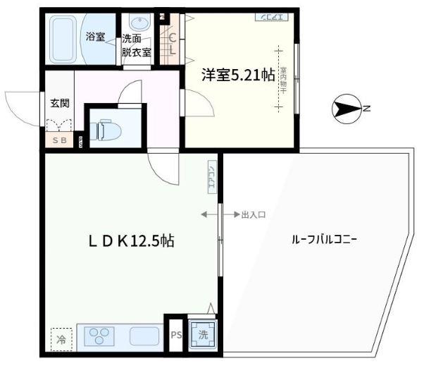 フォルトゥーナ三軒茶屋(1LDK/3階)の間取り写真