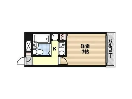 ライオンズマンション亀島第二(1K/5階)の間取り写真