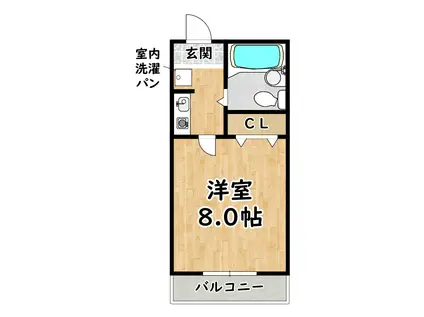 アルカン壱番館(1K/3階)の間取り写真