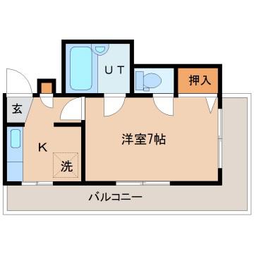 サークルパレス元町(1K/3階)の間取り写真
