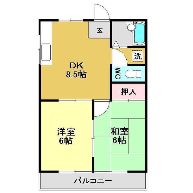 NTハイツ(2DK/2階)の間取り写真