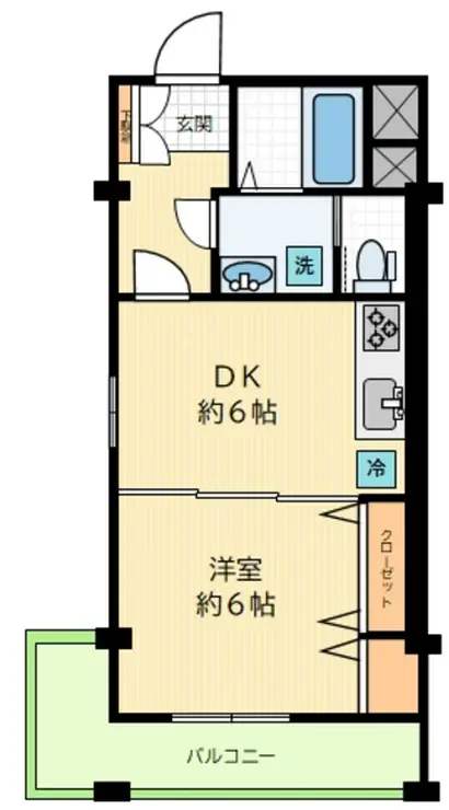 東北沢コーポラス 1階階 間取り