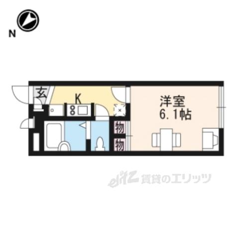 レオパレスハイランドⅢ(1K/2階)の間取り写真
