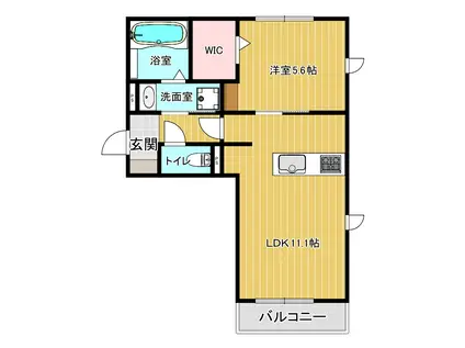 YSKレジデンス(1LDK/3階)の間取り写真