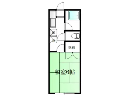 コーポ千葉D棟(1K/2階)の間取り写真