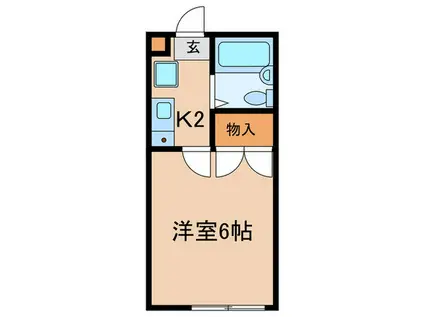 メゾンケヤキ(1K/1階)の間取り写真