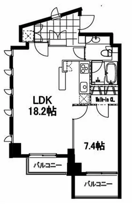 フレンシア麻布十番サウス 8階階 間取り