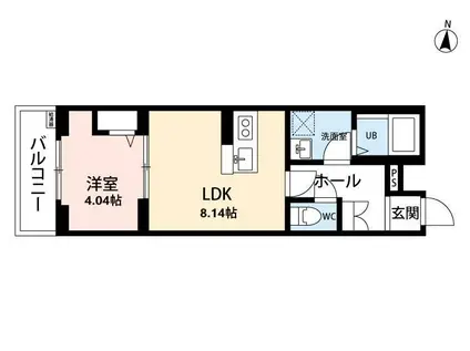 リーブルファイン大袋駅前(1LDK/4階)の間取り写真