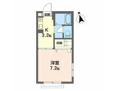 シャーメゾン・エム(1K/1階)の間取り写真