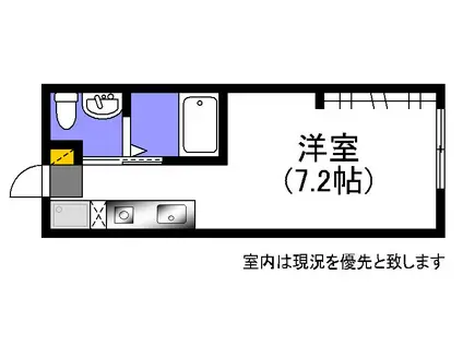 シーモ南観音(ワンルーム/1階)の間取り写真