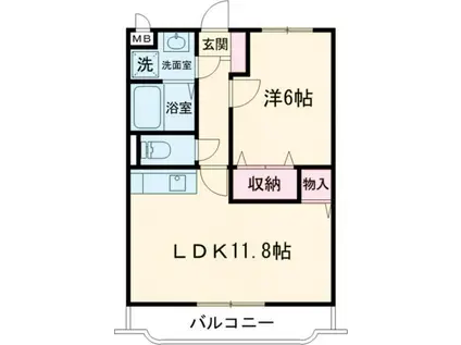 BEAUTERRACEステラ(1LDK/2階)の間取り写真