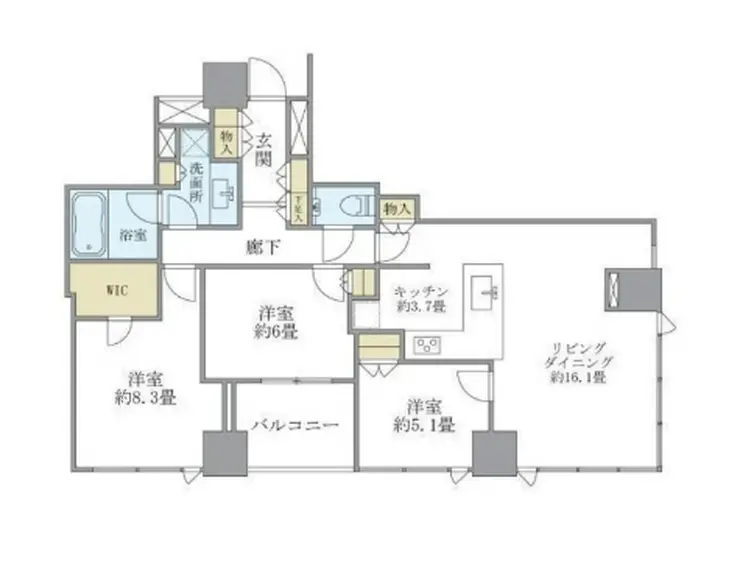 シティタワー有明 18階階 間取り