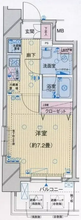 プレール・ドゥーク西横浜 7階階 間取り