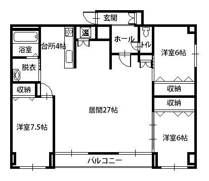 エステートコバックビル(3LDK/2階)の間取り写真