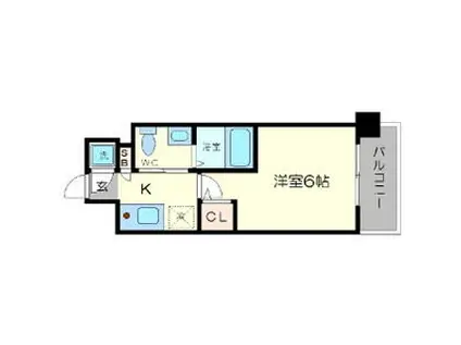 エスリード京橋ノースプレイス(1K/10階)の間取り写真