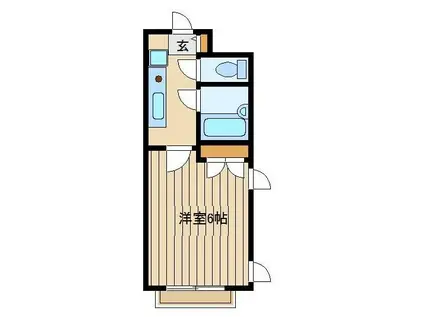 米米ハイツ(1K/2階)の間取り写真