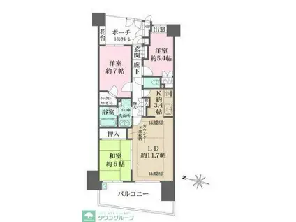 エールの丘(3LDK/7階)の間取り写真