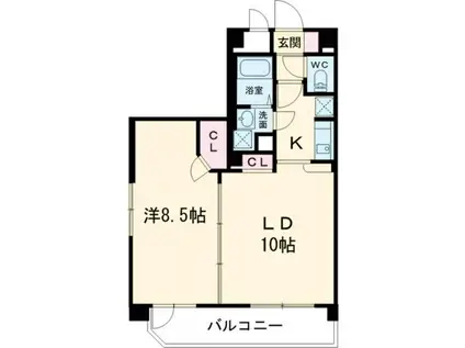 サンヴァーリオ奥羽大学前(1LDK/2階)の間取り写真