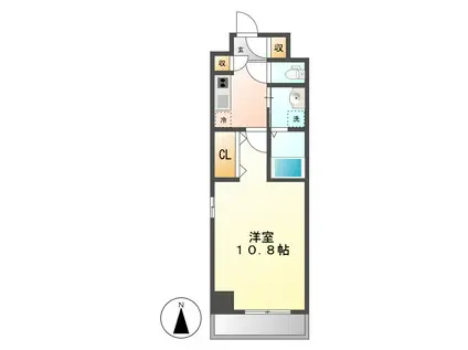 VIA FERIX(1K/6階)の間取り写真