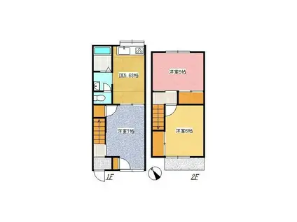 寿町セントラルハイツ(3DK/1階)の間取り写真