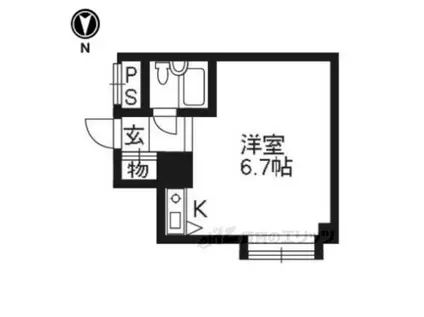 ラヴィール西洞院(ワンルーム/4階)の間取り写真