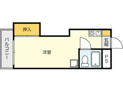 司城ビル(ワンルーム/5階)の間取り写真