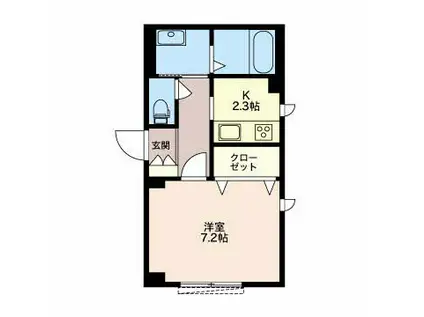 SH・MORGENROT(1K/1階)の間取り写真