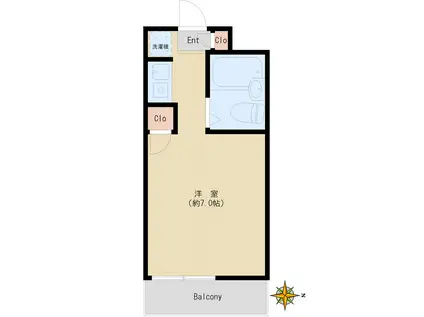 コニームーン(ワンルーム/3階)の間取り写真