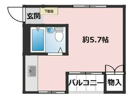 房総ハイツ(ワンルーム/2階)の間取り写真