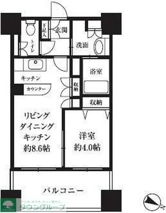 HF西新宿レジデンスWEST 10階階 間取り