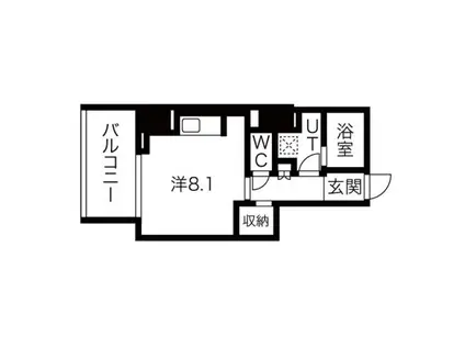 シーズンフラッツ蔵前清澄通(ワンルーム/3階)の間取り写真