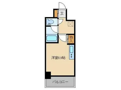 アンセラジオ新越谷(ワンルーム/6階)の間取り写真