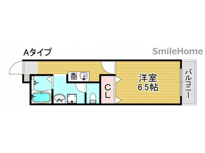 ハイツ一益(1K/2階)の間取り写真