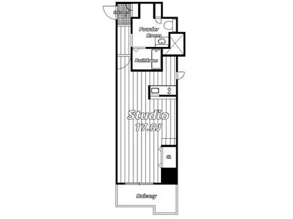 SIDEONE(ワンルーム/9階)の間取り写真